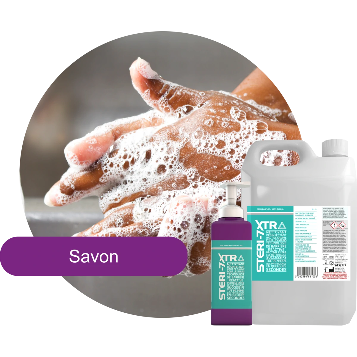 Savon désinfectant pour les mains STERI-7